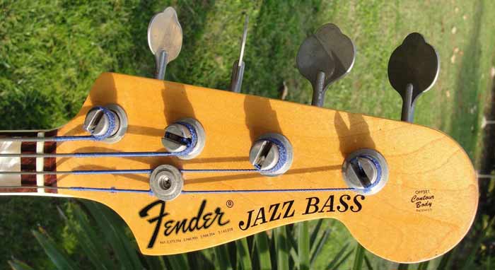 String Tree (pirolino) In Ottone Vintage Per Basso Fender, Kramer, Charvel, Anni '80